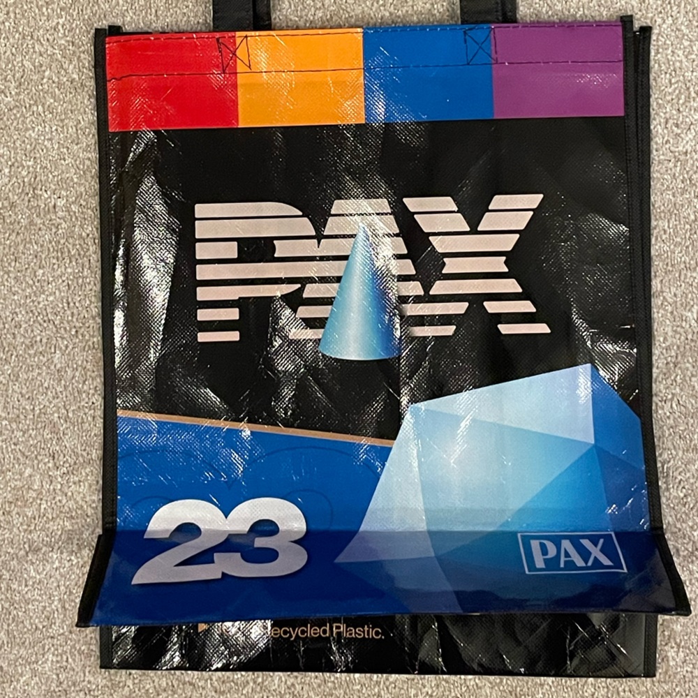 pax west 2023 penny arcade expo shopping bag tote retro vhs y2k 90s gaming games